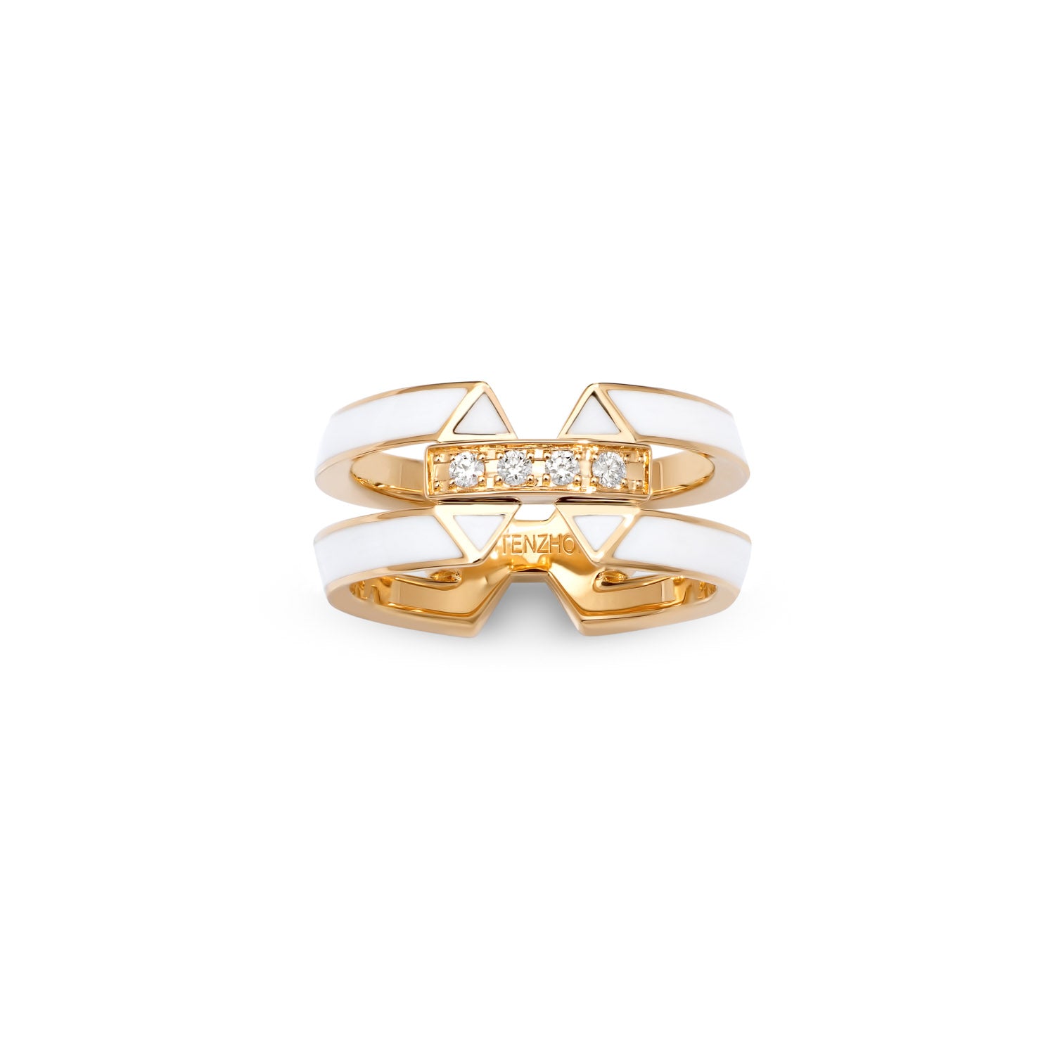 Ring mit Emaille und Diamanten