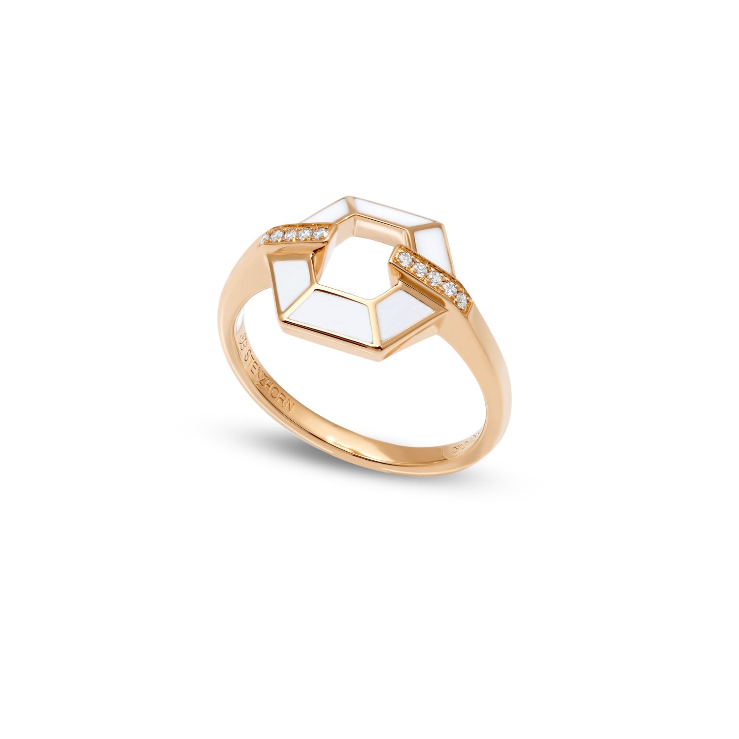 Ring mit Emaille und Diamanten