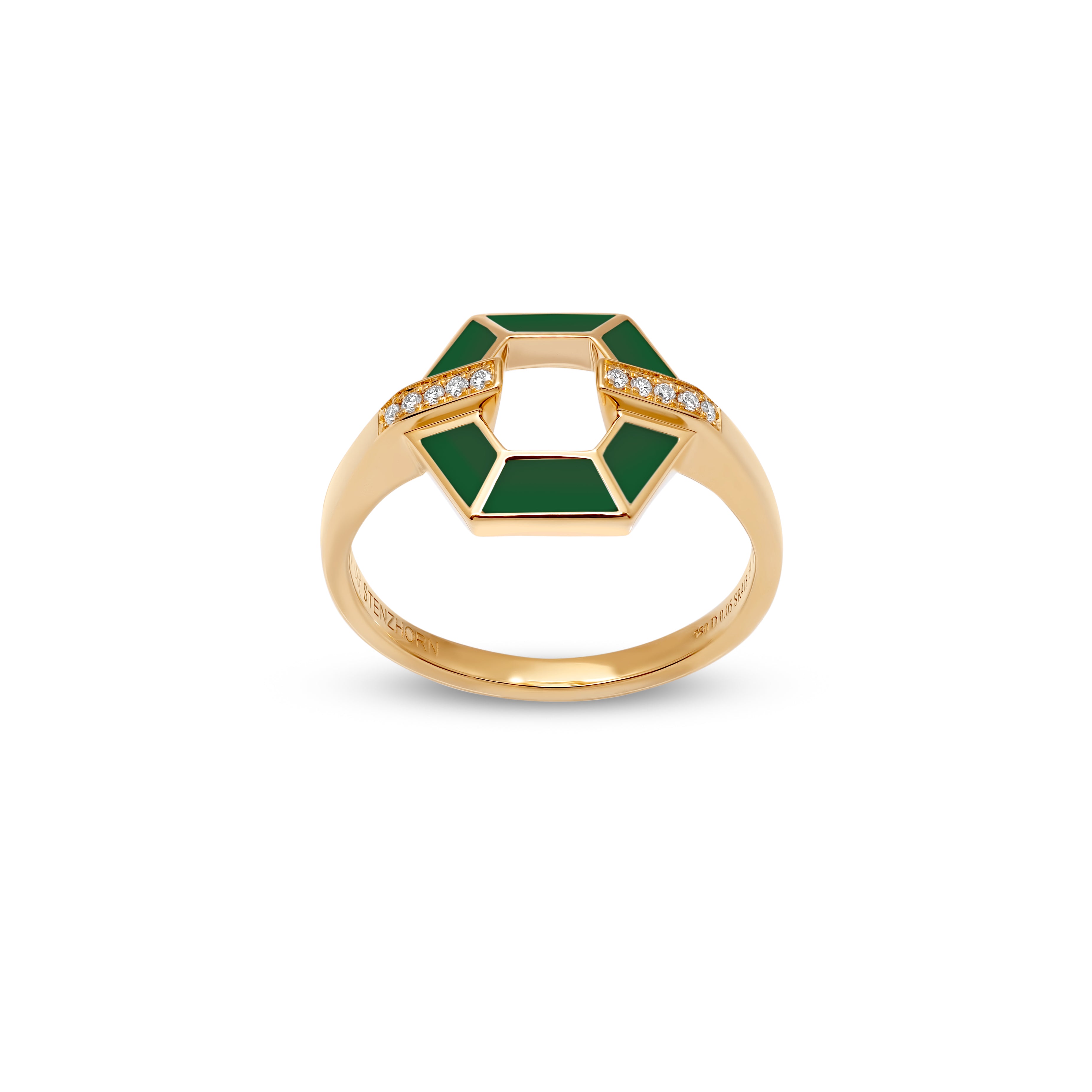 Ring mit Emaille und Diamanten