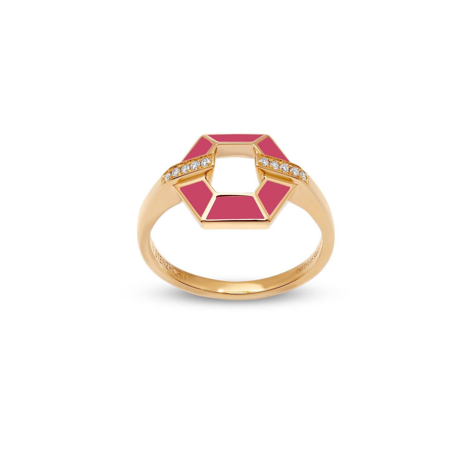 Ring mit Emaille und Diamanten