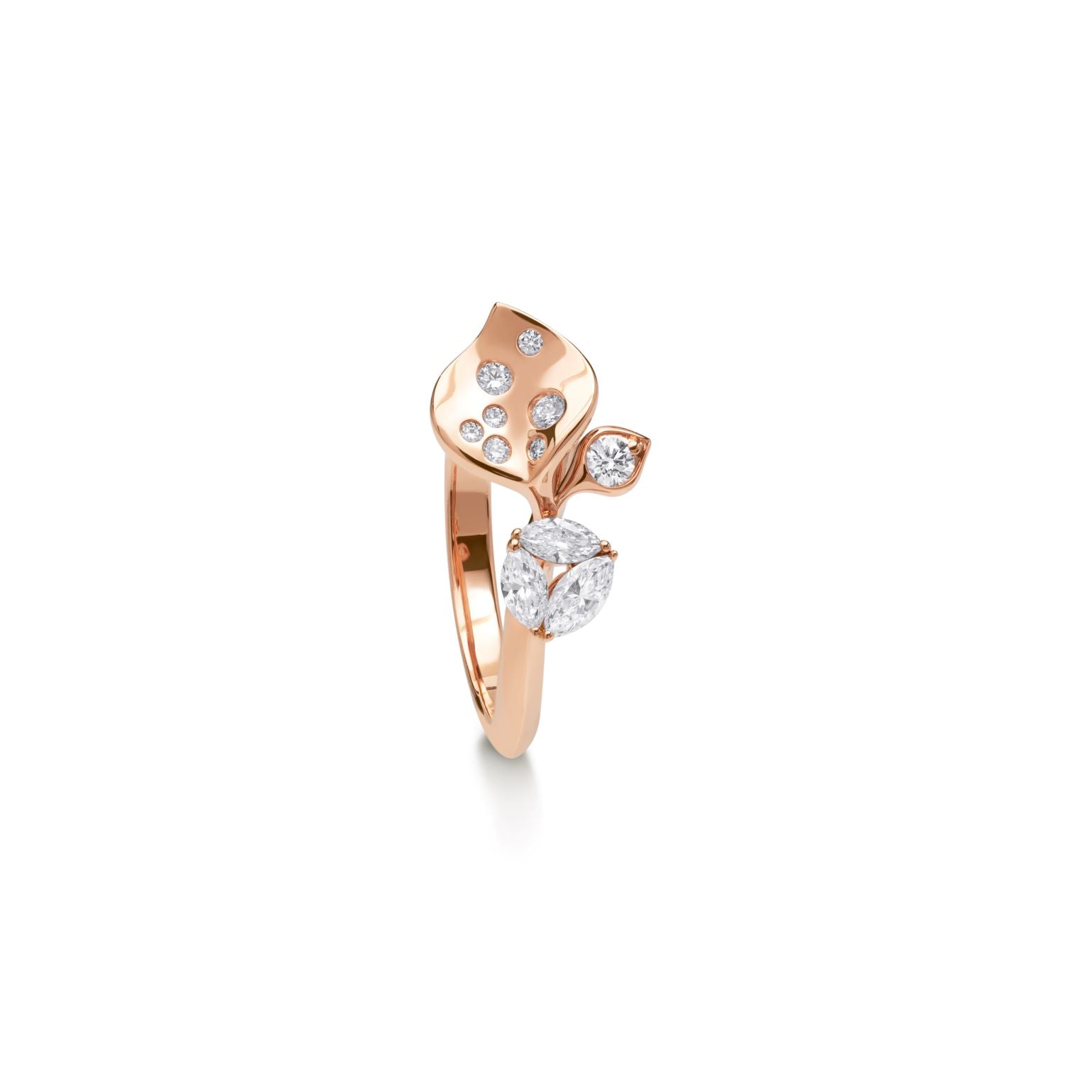 small Ring with Diamond Drops