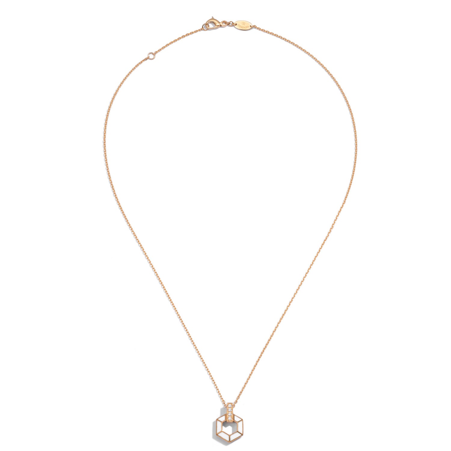 Halskette mit Emaille und Diamanten