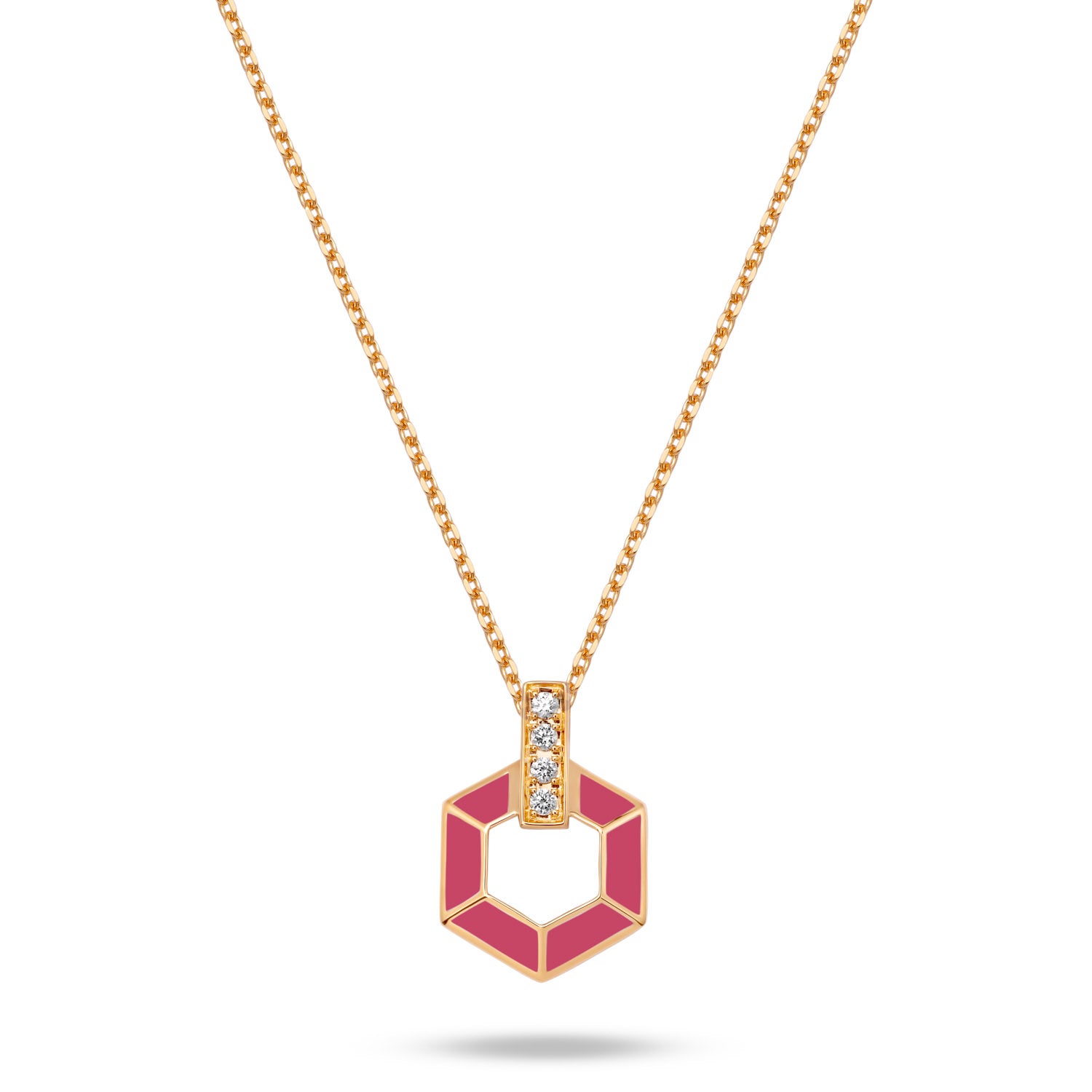 Halskette mit Emaille und Diamanten