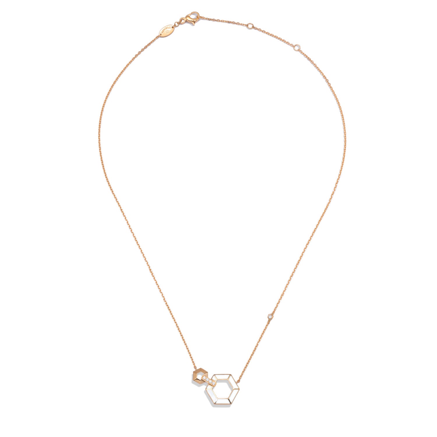 Halskette mit Emaille und Diamanten