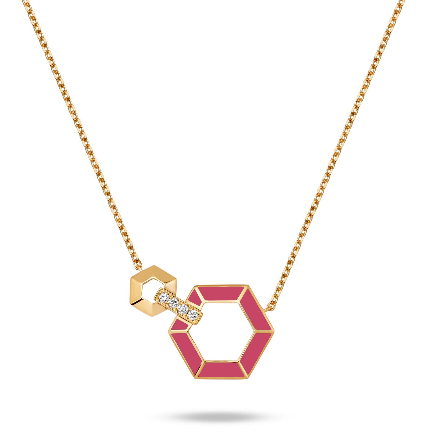 Halskette mit Emaille und Diamanten