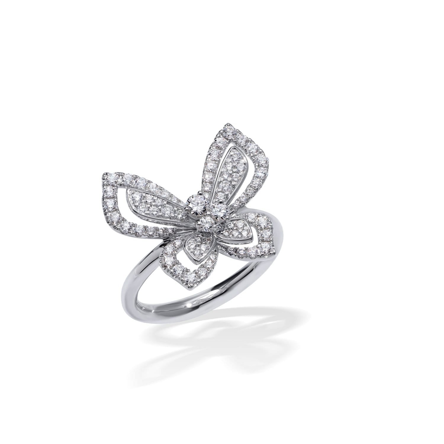 Schmetterlingsring mit Diamanten