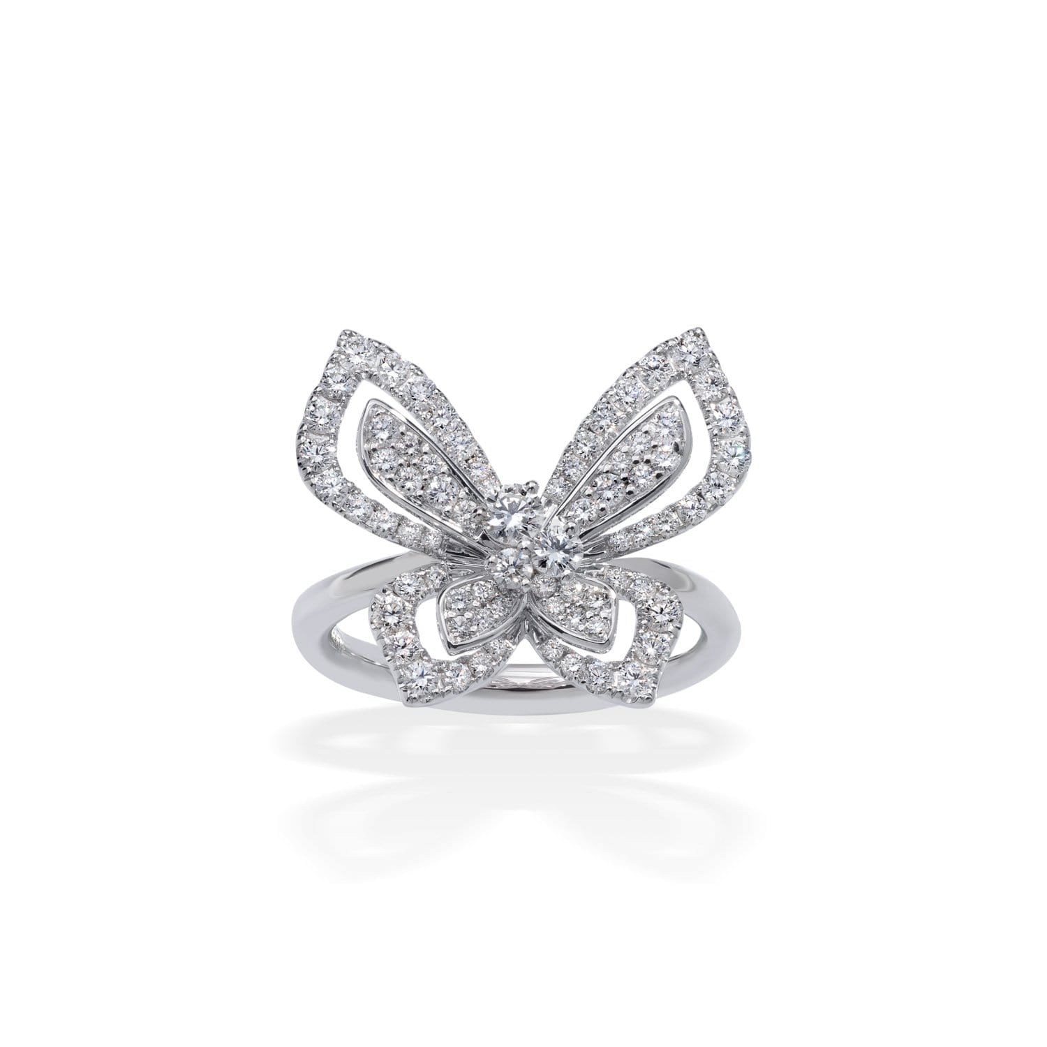 Schmetterlingsring mit Diamanten