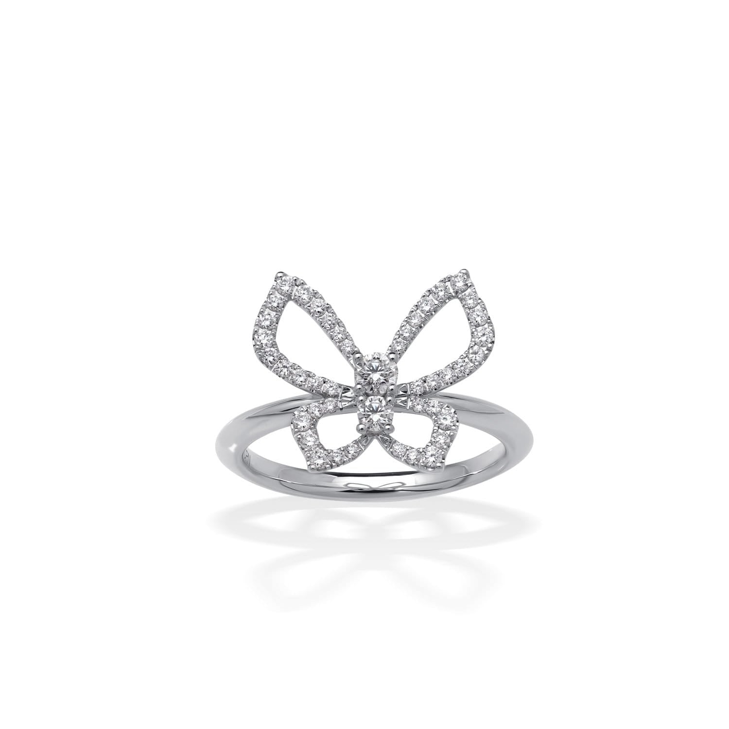 kleiner Schmetterlingsring mit Diamanten