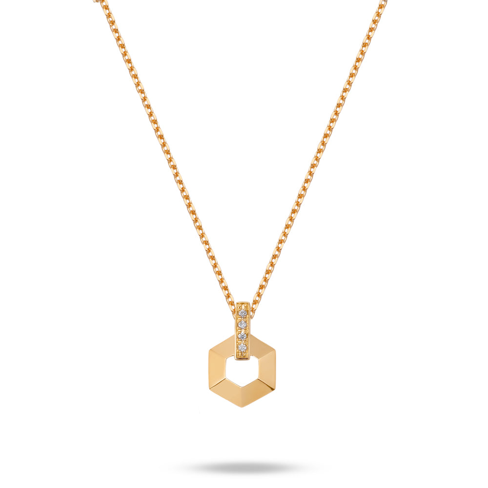 Kleine Halskette mit Emaille und Diamanten