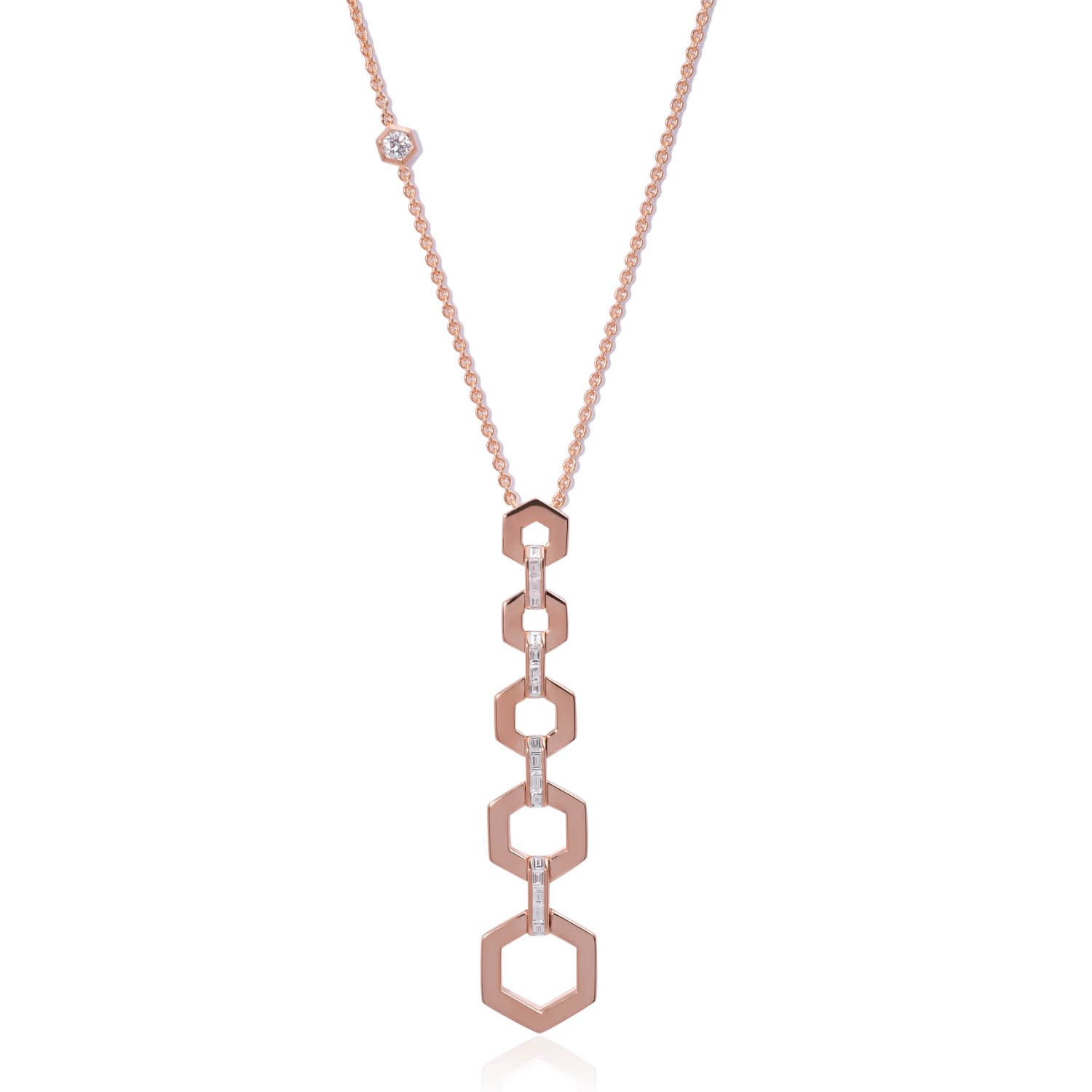 langer Roségold Anhänger
