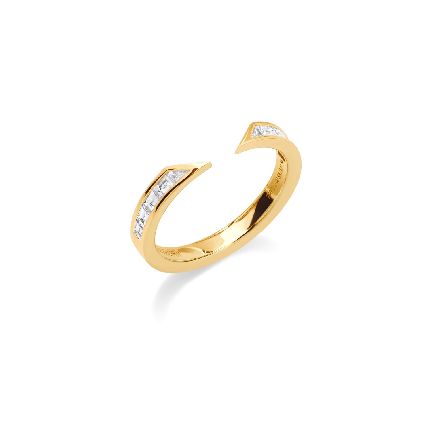 open Baguette Diamond Ring