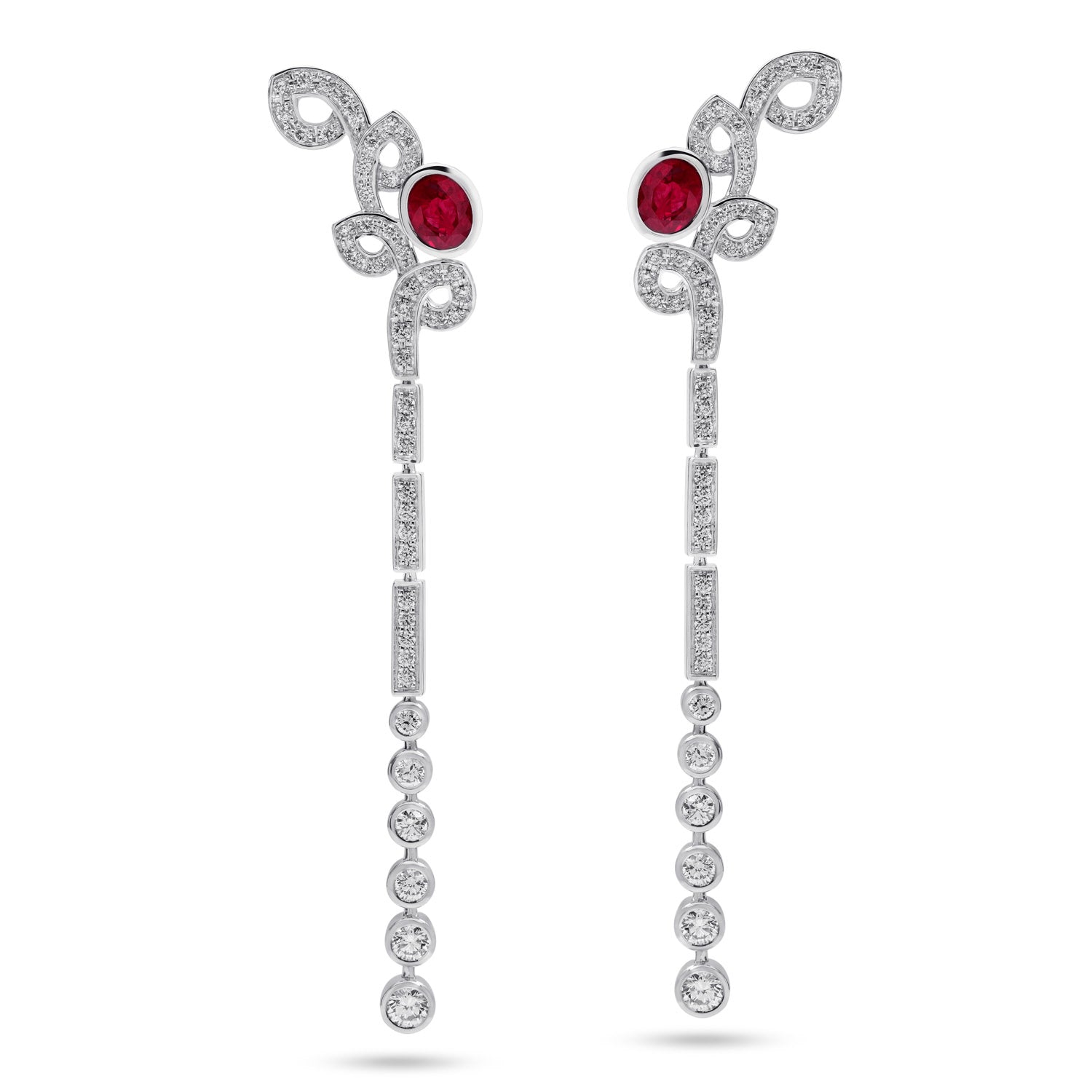 AURÉLIE long Ruby Earrings