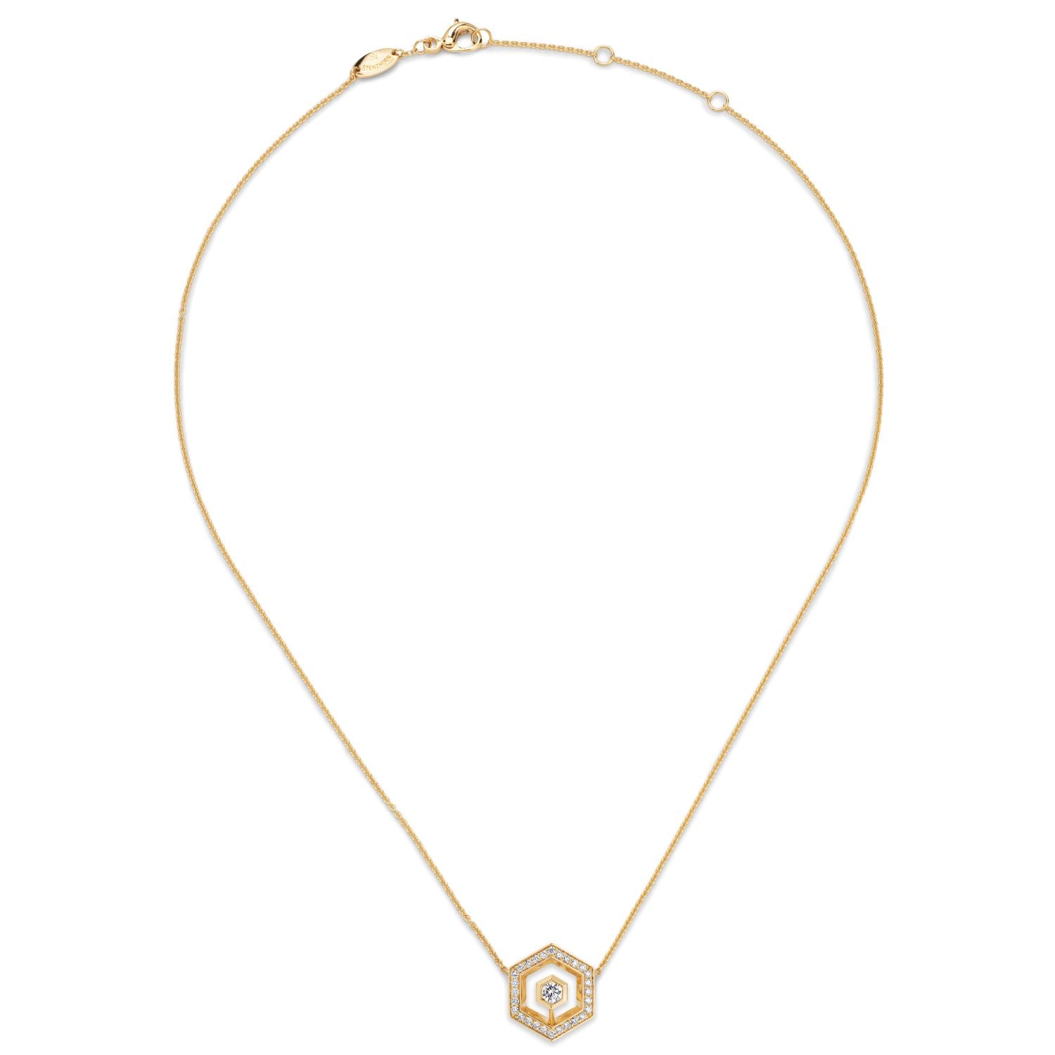 Pavé Diamond Halo Necklace