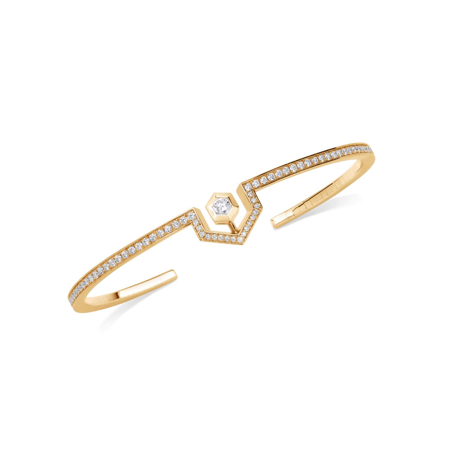 Flexible Pavé Diamond Star Bangle