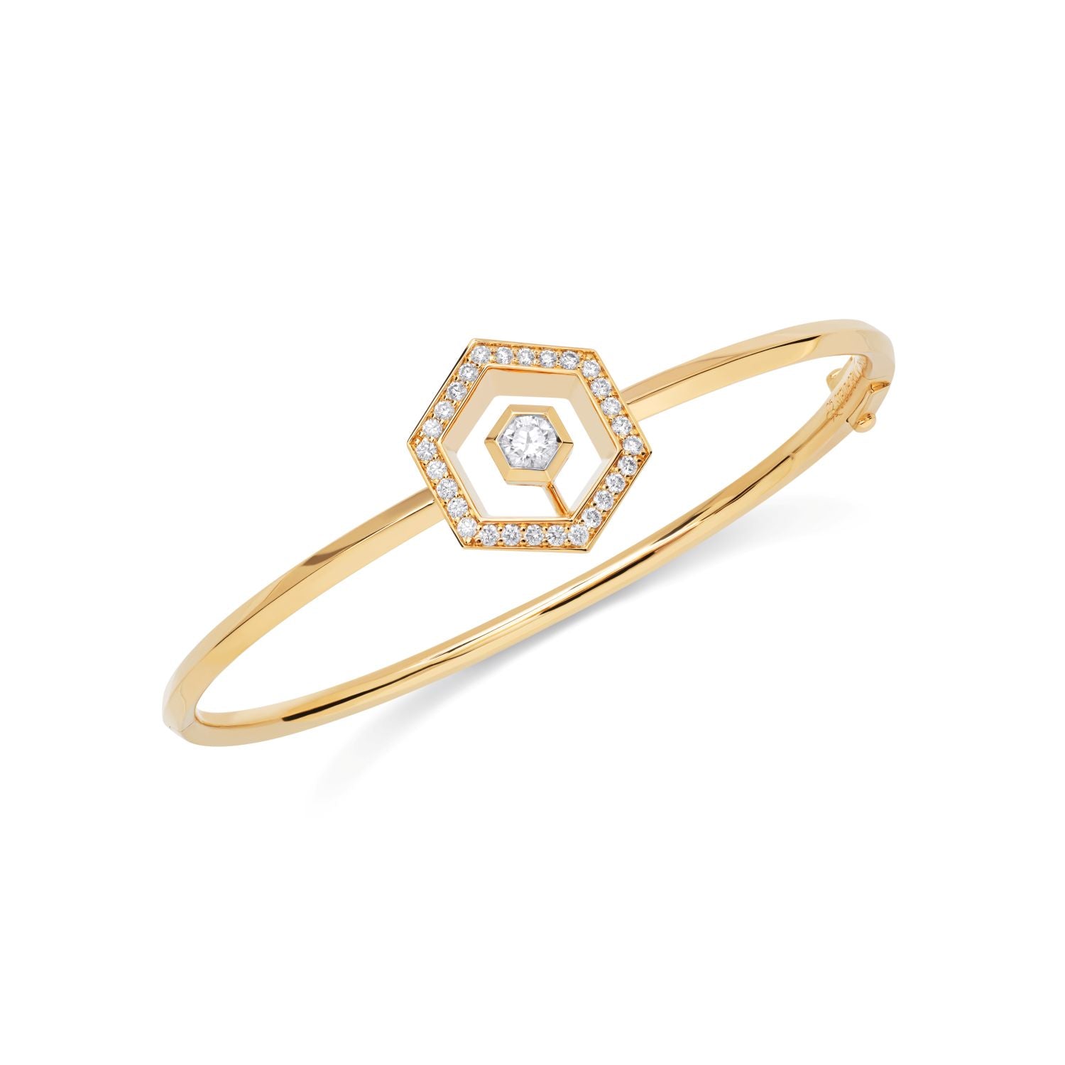 Pavé Diamond Halo Bangle
