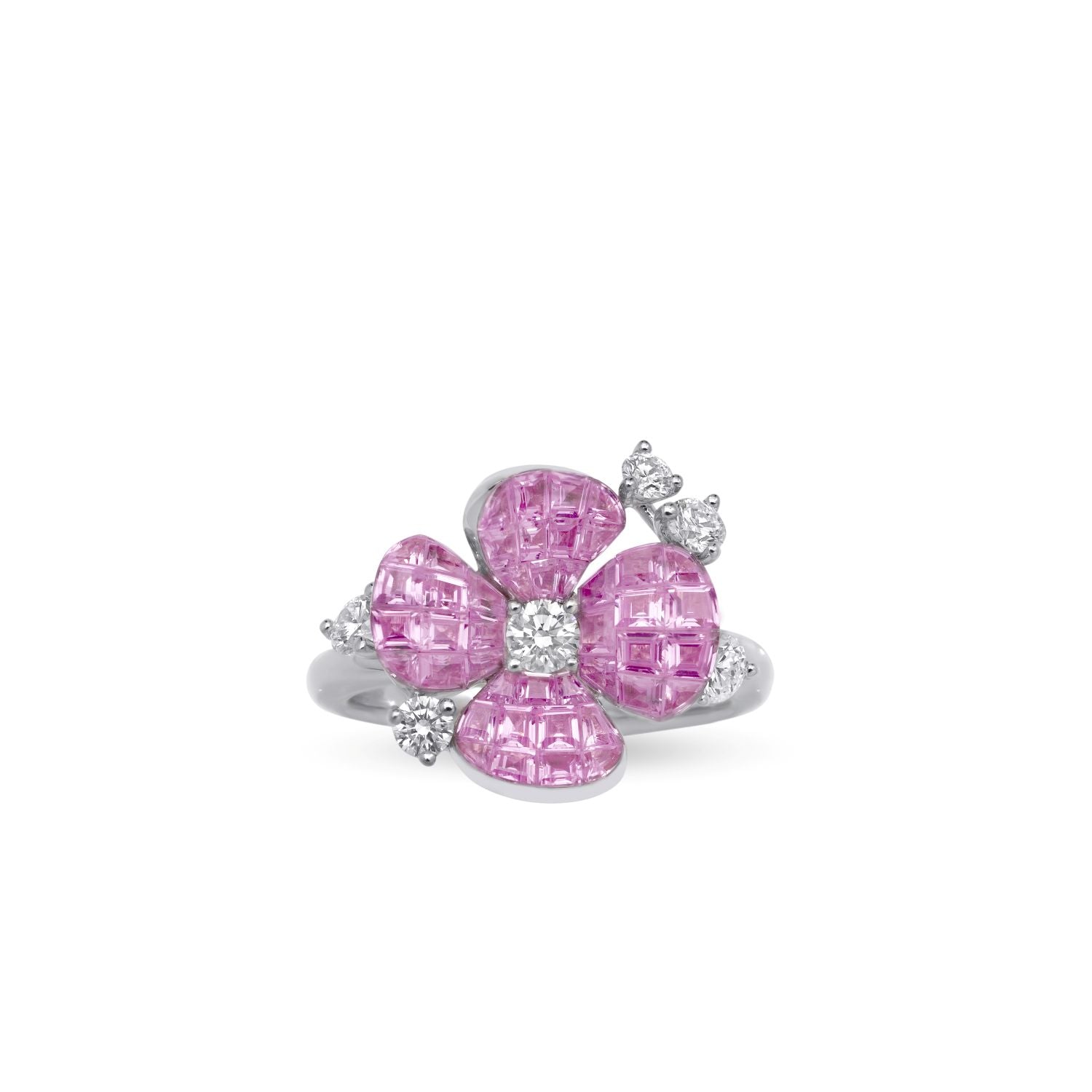 Ring mit pinkem Saphir