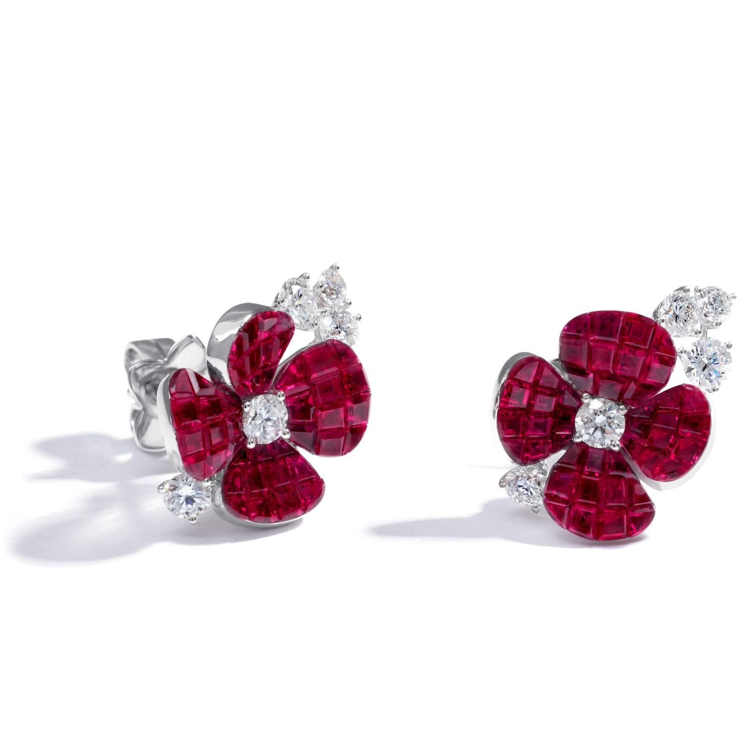 Earrings with Rubies