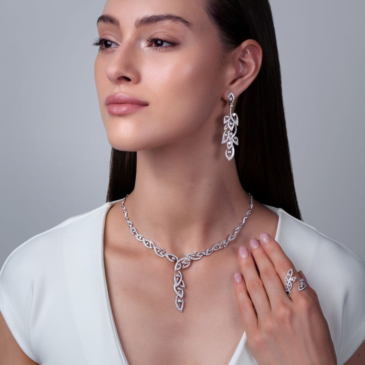 AMALFI Diamant Ohrring mit Verlängerung