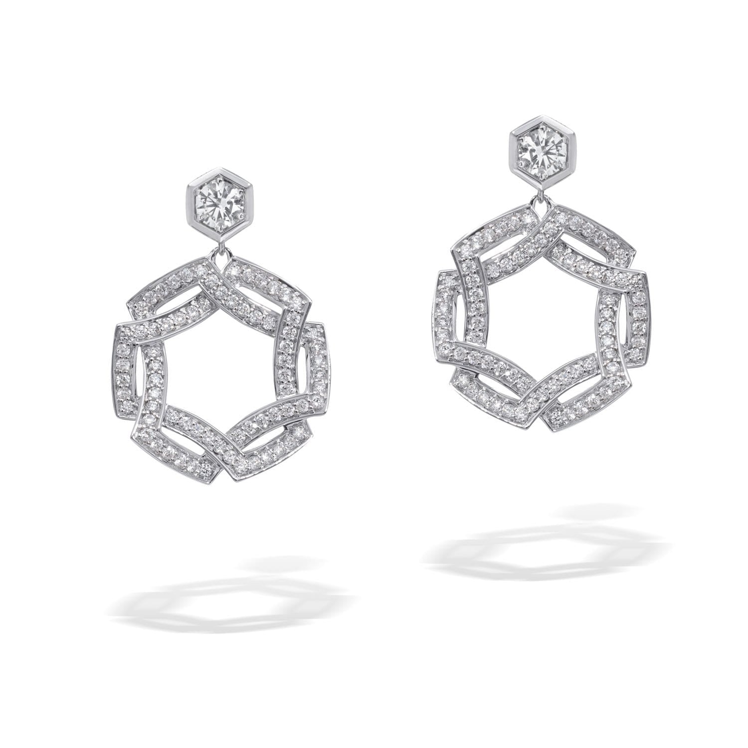 SECRET CIRCLES Pavé Diamond Earrings