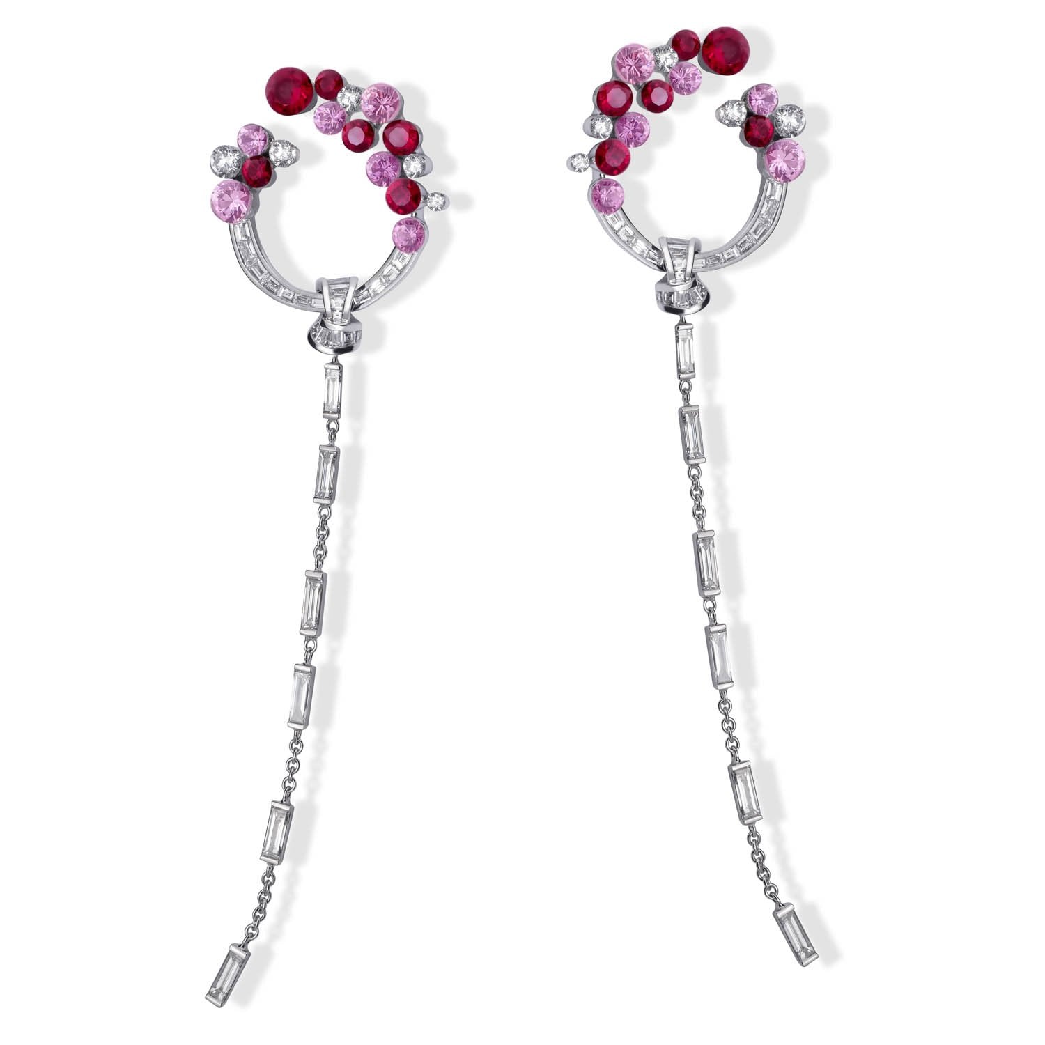 UNA Ruby and Pink Sapphire Earrings