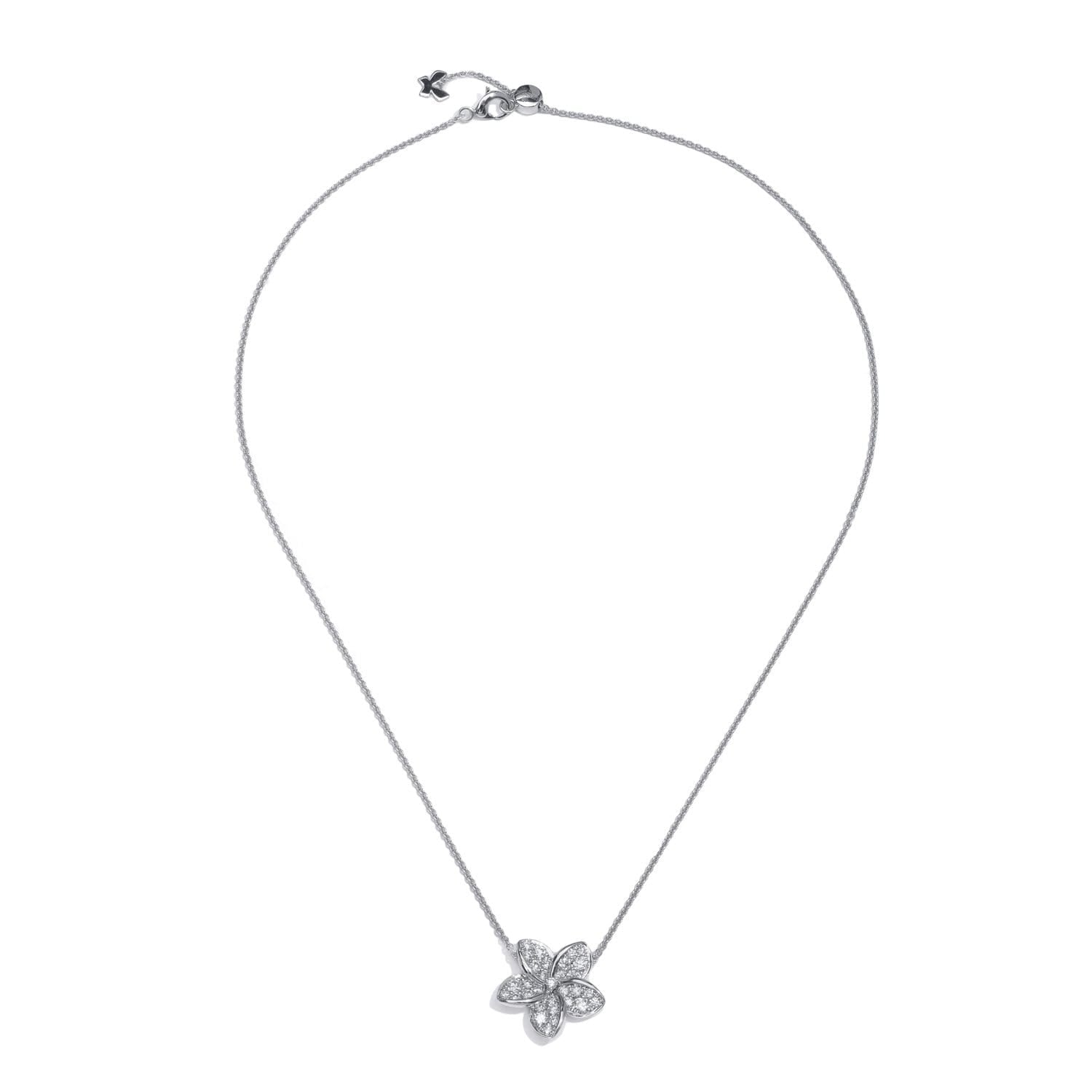 PLUMERIA Diamond Necklace Single Flower