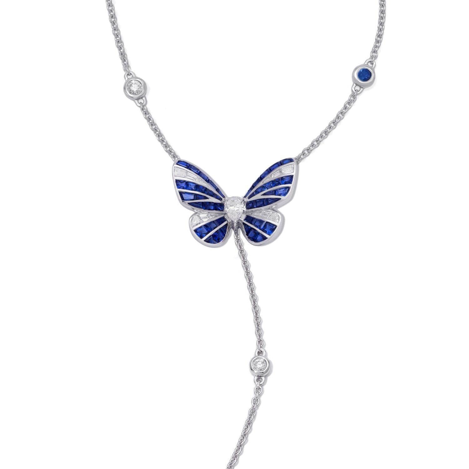 BUTTERFLY LOVERS Sapphire Smaller Necklace
