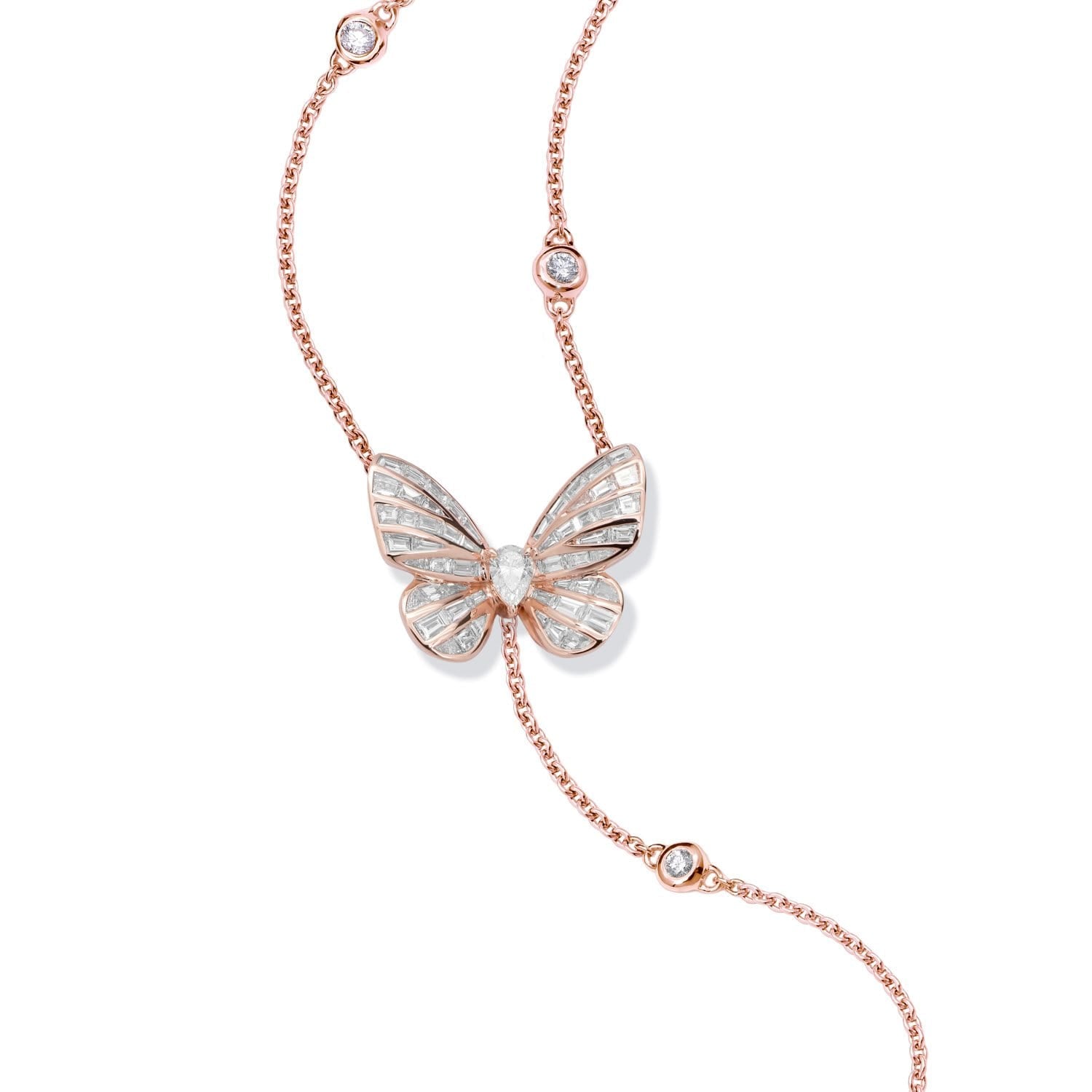 BUTTERFLY LOVERS Halskette aus Roségold