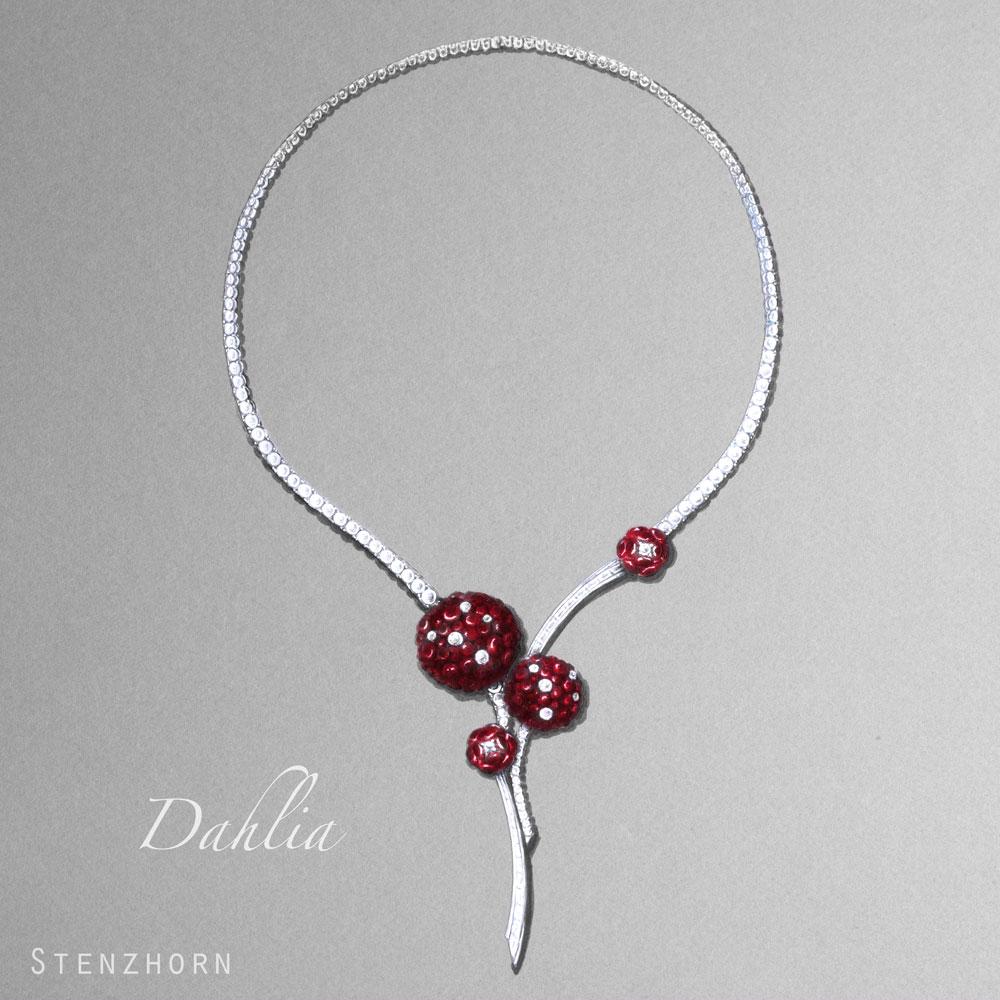 FLORAL Dahlien-Halskette
