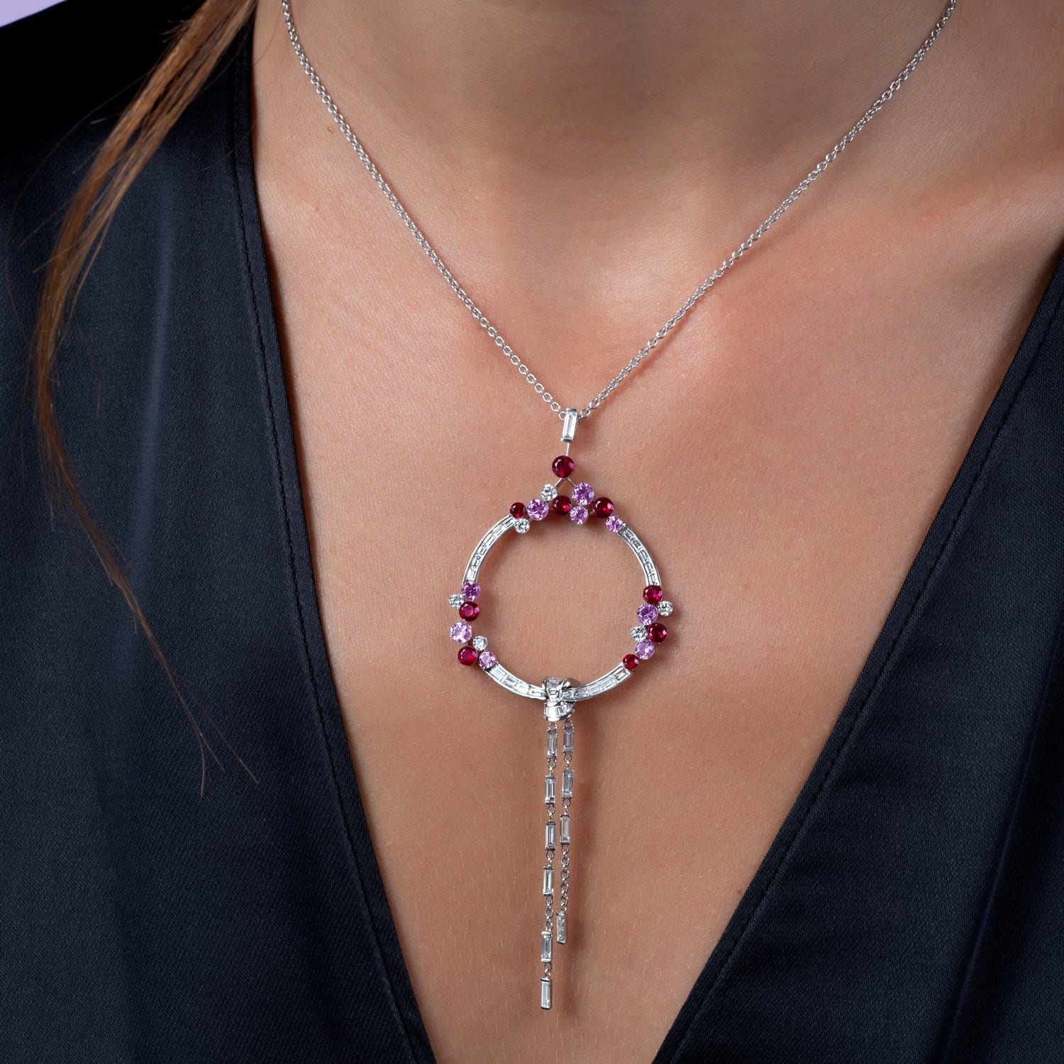 UNA Ruby and Pink Sapphire Pendant